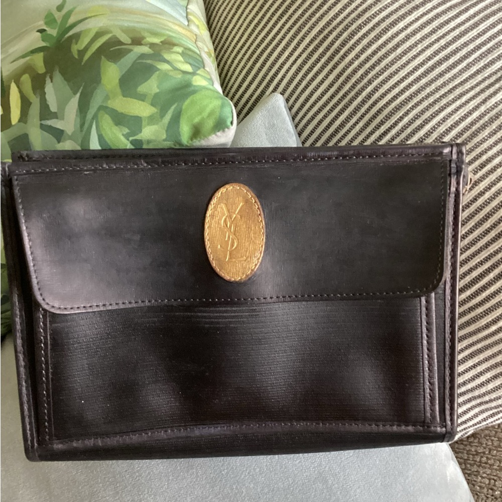 Yves Saint Laurent Black and Gold clutch for WOMEN